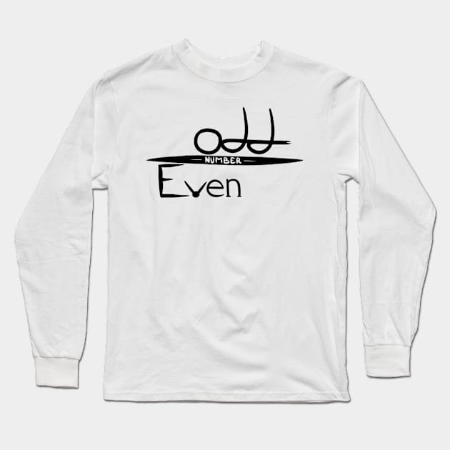 Odd/Even Number Long Sleeve T-Shirt by panjiariputra